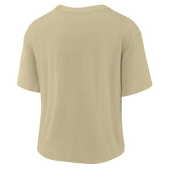 New Orleans Saints Women's High Hip Fashion T-Shirt - Gold/Black T-shirts
