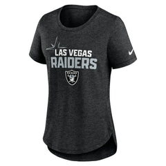 Las Vegas Raiders Women's Local Fashion Tri-Blend T-Shirt - Heather Black T-shirts
