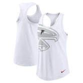 Atlanta Falcons Women's Tri-Blend Scoop Neck Racerback Tank Top - White Tops