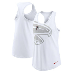 Atlanta Falcons Women's Tri-Blend Scoop Neck Racerback Tank Top - White Tops