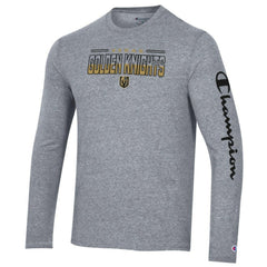 Vegas Golden Knights Champion Tri-Blend Long Sleeve T-Shirt - Heather Gray | US 5020591