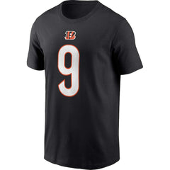 Joe Burrow Cincinnati Bengals Player Name & Number T-Shirt - Black T-shirts