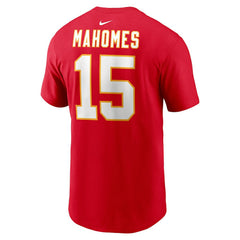 Patrick Mahomes Kansas City Chiefs Player Name & Number T-Shirt - Red T-shirts