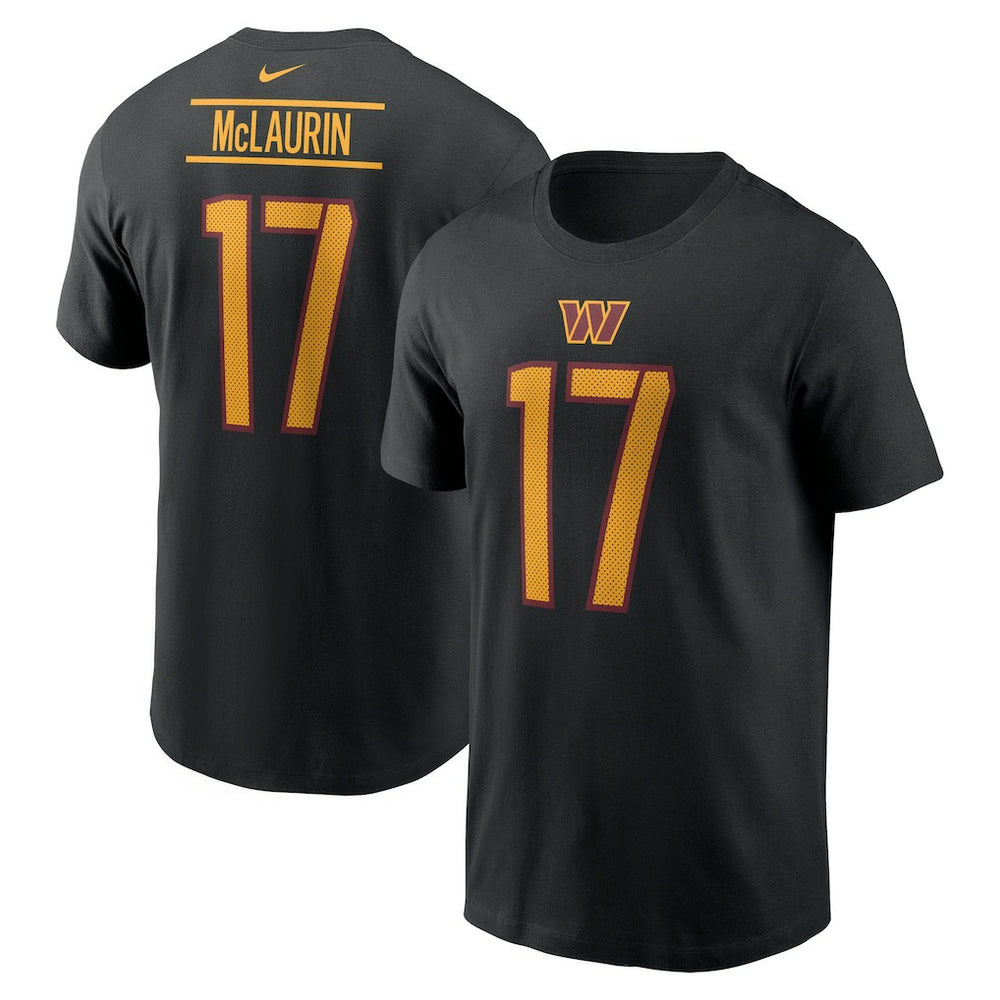 Terry McLaurin Washington Commanders Player Name & Number T-Shirt - Black T-shirts