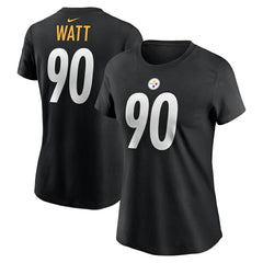 T.J. Watt Pittsburgh Steelers Women's Player Name & Number T-Shirt - Black T-shirts