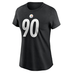 T.J. Watt Pittsburgh Steelers Women's Player Name & Number T-Shirt - Black T-shirts