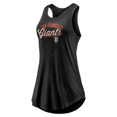 San Francisco Giants Fanatics Women's Simplicity Swing Racerback Scoop Neck Tank Top - Black Tanks