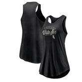 Chicago White Sox Fanatics Women's Simplicity Swing Racerback Scoop Neck Tank Top - Black Tanks