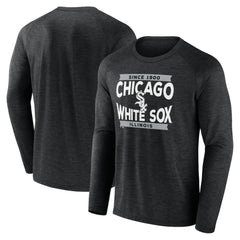 Chicago White Sox Fanatics Heroic Play Raglan Long Sleeve T-Shirt - Black T-shirts