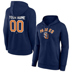 San Diego Padres Women's Personalized Cooperstown Collection Winning Streak Pullover Hoodie - Navy Hoodies