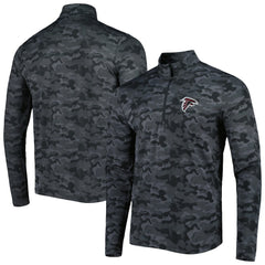 Atlanta Falcons Antigua Brigade Quarter-Zip Sweatshirt - Black Sweatshirts