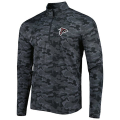 Atlanta Falcons Antigua Brigade Quarter-Zip Sweatshirt - Black Sweatshirts