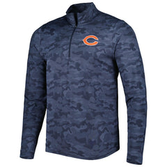 Chicago Bears Antigua Brigade Quarter-Zip Sweatshirt - Navy Sweatshirts
