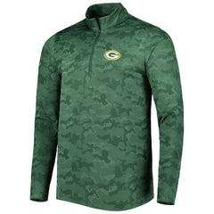 Green Bay Packers Antigua Brigade Quarter-Zip Sweatshirt - Green Sweatshirts