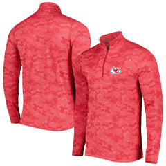 Kansas City Chiefs Antigua Brigade Quarter-Zip Sweatshirt - Red Sweatshirts