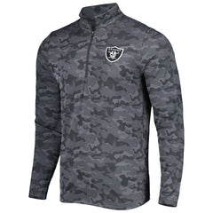 Las Vegas Raiders Antigua Brigade Quarter-Zip Sweatshirt - Black Sweatshirts