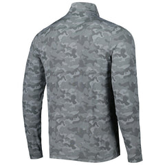 Miami Dolphins Antigua Brigade Throwback Quarter-Zip Top - Gray Tops