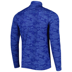 New England Patriots Antigua Brigade Throwback Quarter-Zip Top - Royal Tops