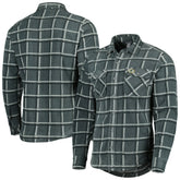 Green Bay Packers Antigua Industry Flannel Button-Up Shirt Jacket - Gray Jackets