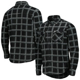 Las Vegas Raiders Antigua Industry Flannel Button-Up Shirt Jacket - Black Jackets