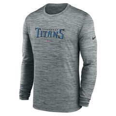 Tennessee Titans Sideline Team Velocity Performance Long Sleeve T-Shirt - Heather Gray T-shirts
