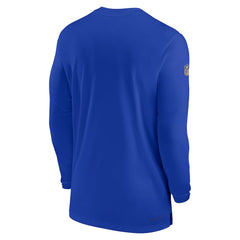 Los Angeles Rams Sideline Coach Performance Long Sleeve T-Shirt - Royal T-shirts