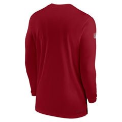 Arizona Cardinals Sideline Coach Performance Long Sleeve T-Shirt - Cardinal T-shirts
