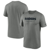 Las Vegas Raiders Sideline Legend Performance T-Shirt - Heather Gray T-shirts