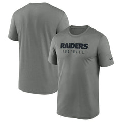 Las Vegas Raiders Sideline Legend Performance T-Shirt - Heather Gray T-shirts