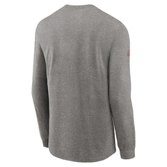 Arizona Cardinals Sideline Performance Long Sleeve T-Shirt - Heather Gray T-shirts