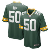 Zach Tom Green Bay Packers Game Player Jersey - Green Jerseys