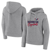 Washington Capitals Fanatics Women's Script Favorite Pullover Hoodie - Heather Gray | US 5025719