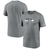 Seattle Seahawks Primetime Legend Logo Performance T-Shirt - Heather Charcoal T-shirts
