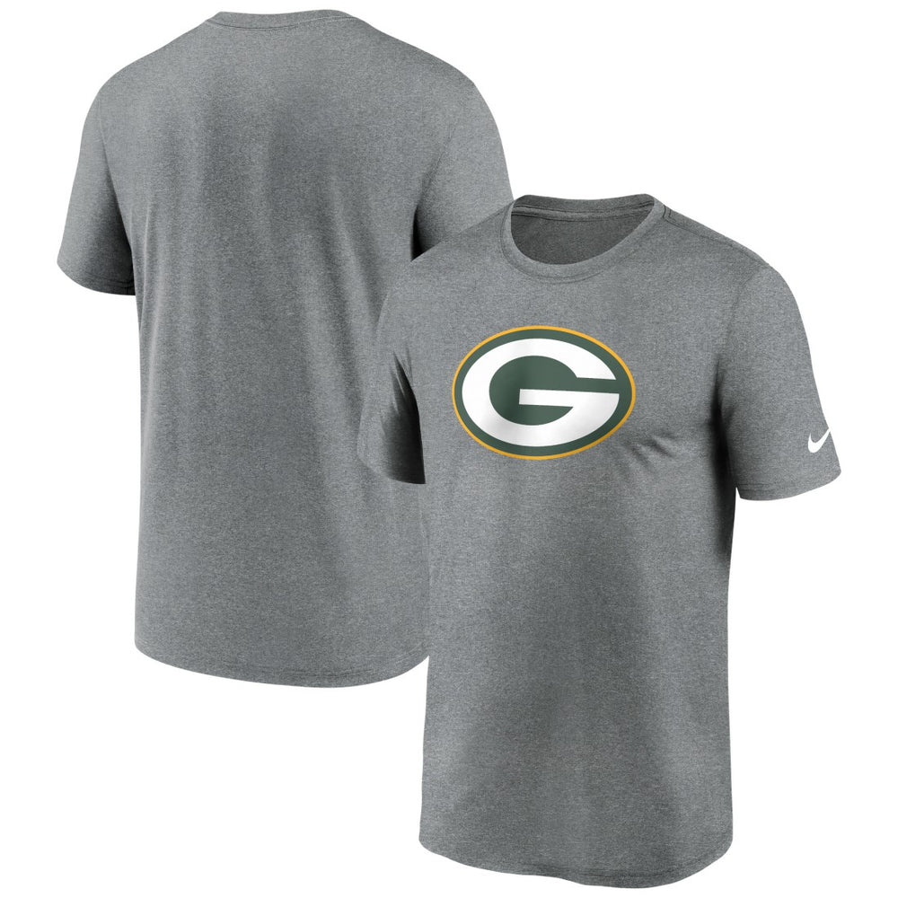 Green Bay Packers Primetime Legend Logo Performance T-Shirt - Heather Charcoal T-shirts