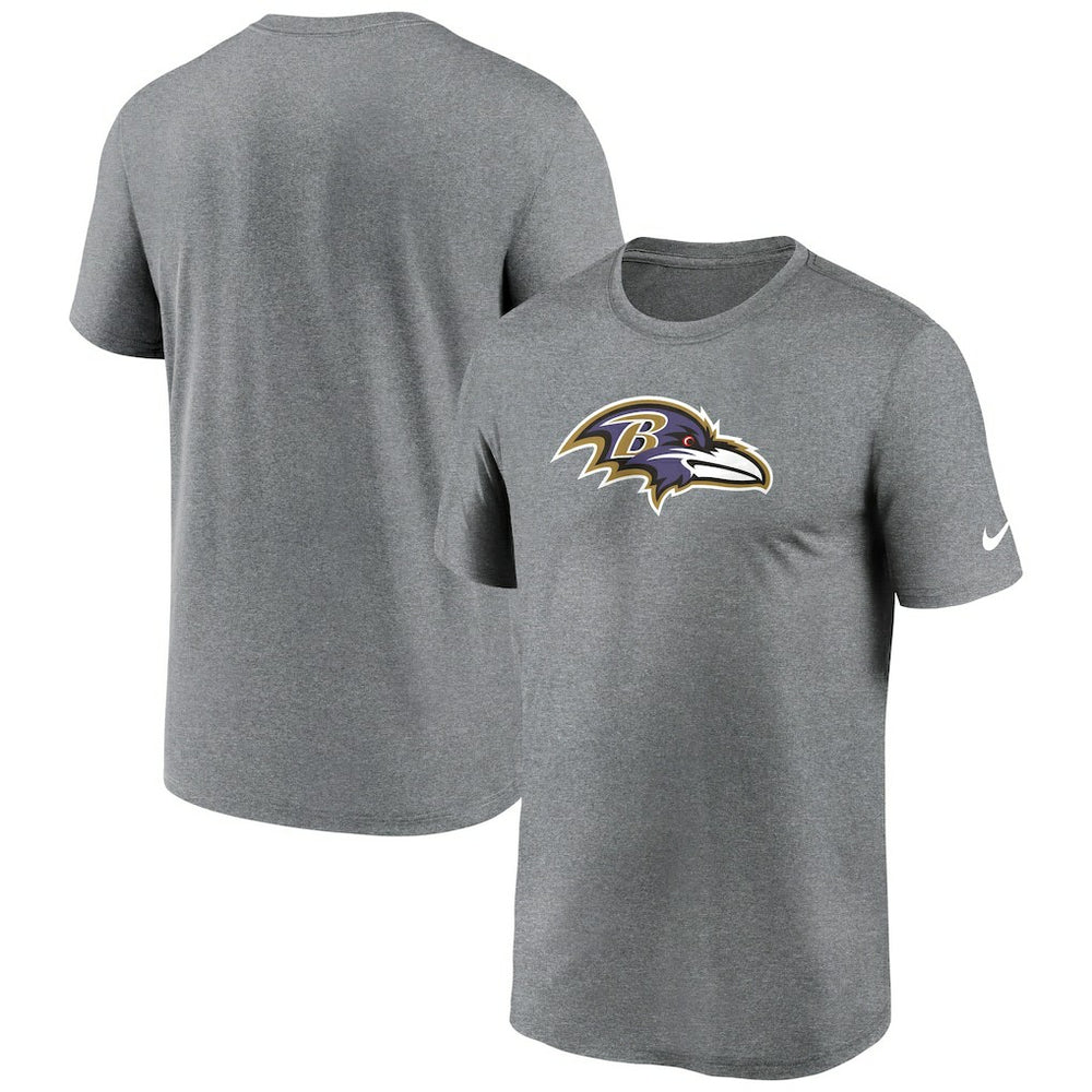 Baltimore Ravens Primetime Legend Logo Performance T-Shirt - Heather Charcoal T-shirts