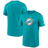 Miami Dolphins Primetime Legend Logo Performance T-Shirt - Aqua T-shirts