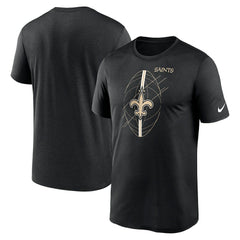 New Orleans Saints Legend Icon Performance T-Shirt - Black T-shirts