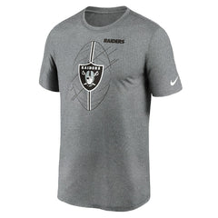 Las Vegas Raiders Legend Icon Performance T-Shirt - Heather Charcoal T-shirts