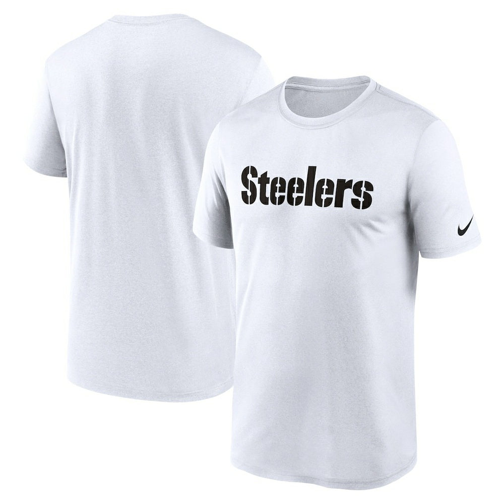 Pittsburgh Steelers Legend Wordmark Performance T-Shirt - White T-shirts
