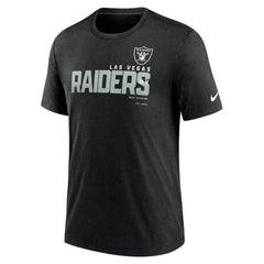 Las Vegas Raiders Team Tri-Blend T-Shirt - Heather Black T-shirts