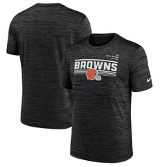 Cleveland Browns Yardline Velocity Performance T-Shirt - Anthracite T-shirts