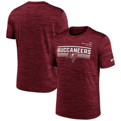 Tampa Bay Buccaneers Yardline Velocity Performance T-Shirt - Red T-shirts