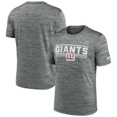 New York Giants Yardline Velocity Performance T-Shirt - Gray T-shirts