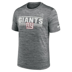 New York Giants Yardline Velocity Performance T-Shirt - Gray T-shirts