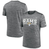 Los Angeles Rams Yardline Velocity Performance T-Shirt - Gray T-shirts