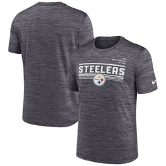 Pittsburgh Steelers Yardline Velocity Performance T-Shirt - Anthracite T-shirts