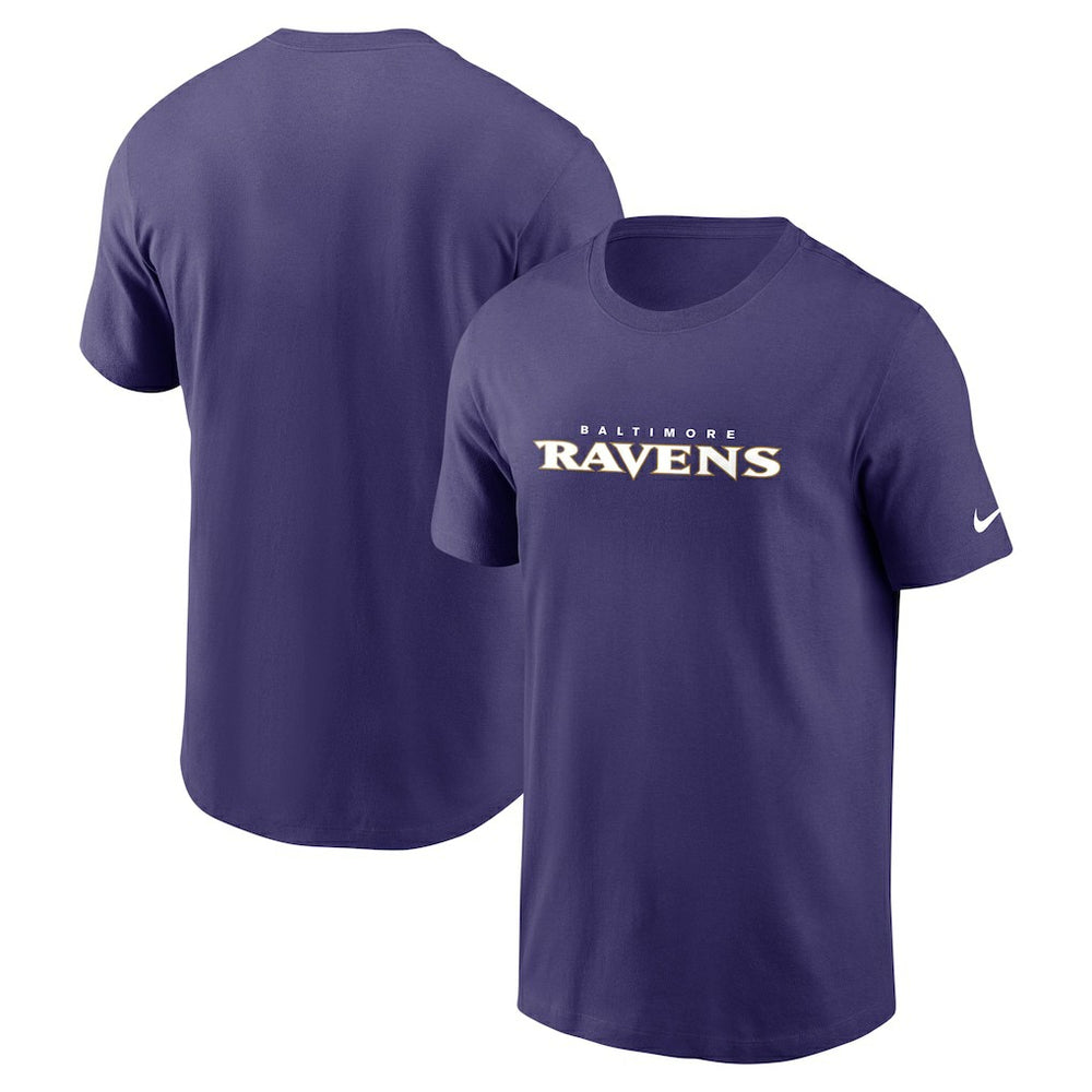 Baltimore Ravens Team Wordmark Essential T-Shirt - Purple T-shirts