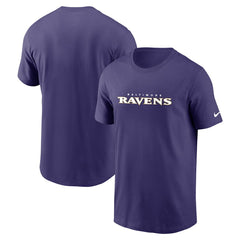 Baltimore Ravens Team Wordmark Essential T-Shirt - Purple T-shirts