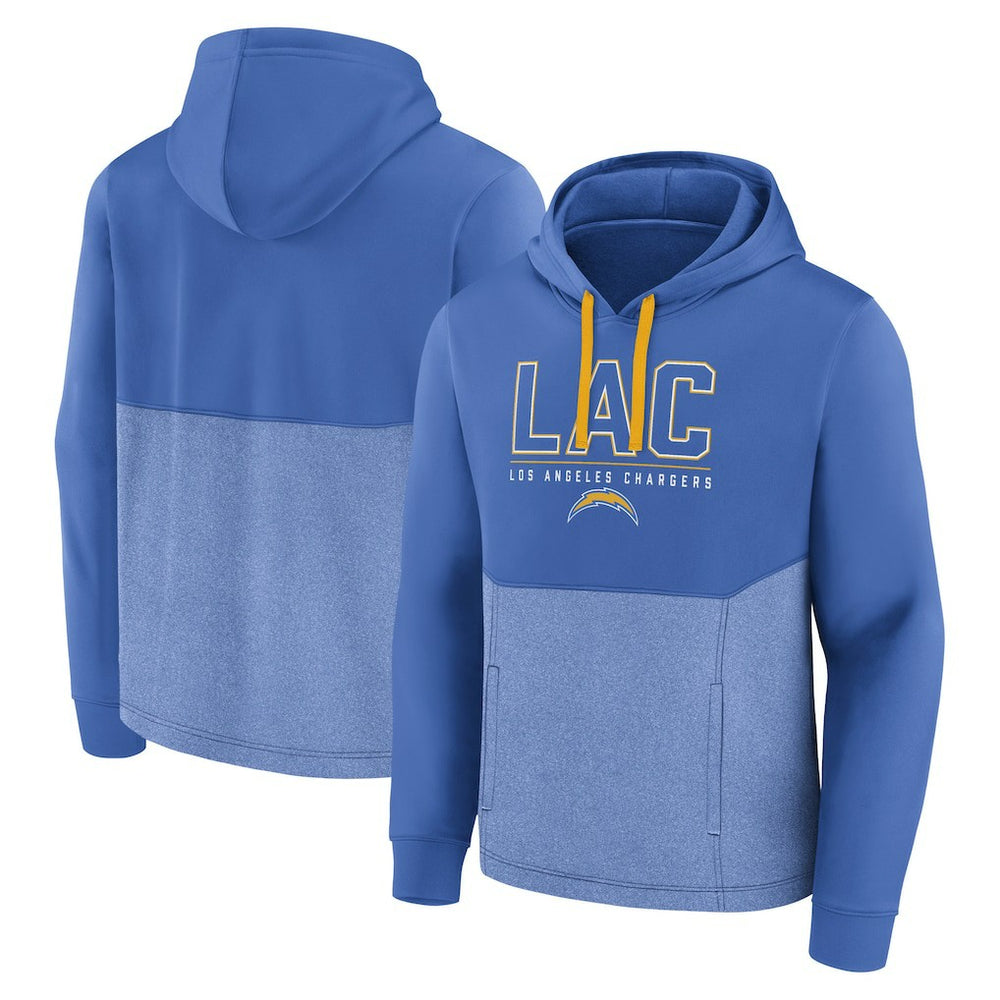 Los Angeles Chargers Successful Tri-Blend Pullover Hoodie - Powder Blue Hoodies