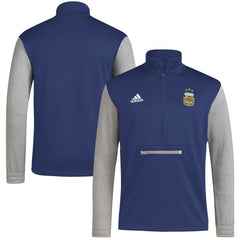 Argentina National Team Crest Long Sleeve Half-Zip Top Navy - Adidas sale